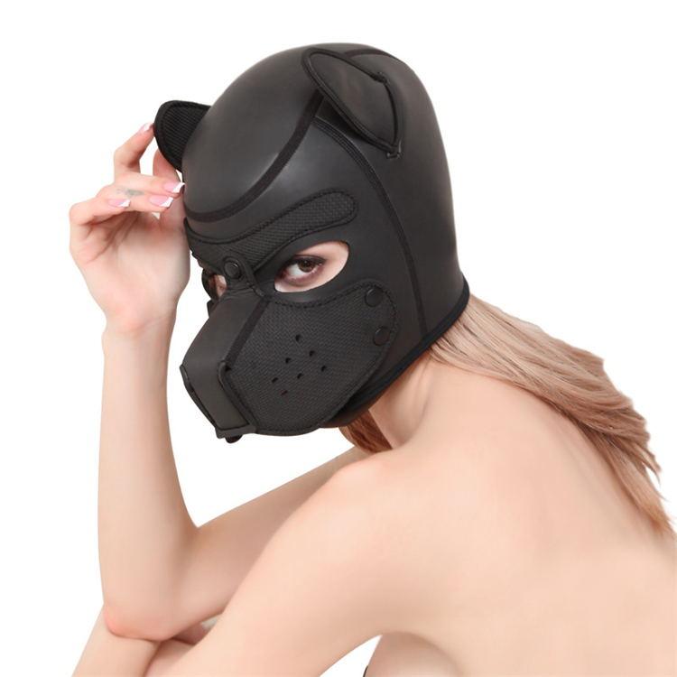 Erotic Toys Bondage Slave BDSM Head Hood Half Enclosed Fun Puppy