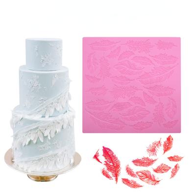 Feather Fondant Lace Pad Fondant Cake Silicone Mold Baking Tool