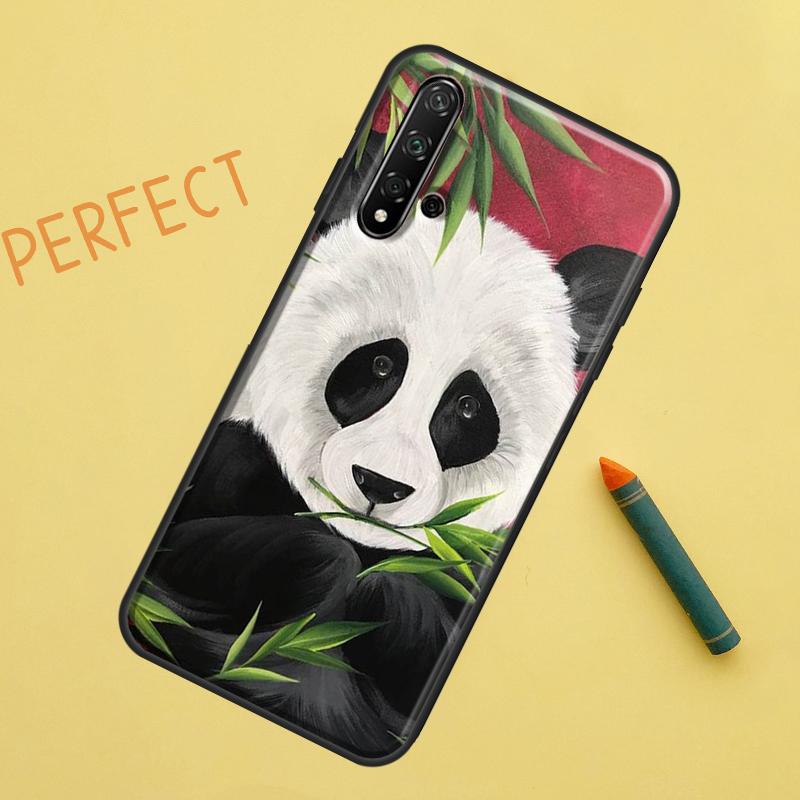 Panda Animal Cute Bear For Huawei Nova 8i 12i 11i 12s Y73 Y72 Y61 Y91 Y90 Y70 Y60 9 10 SE P30 P40 Lite P60 Pro Case