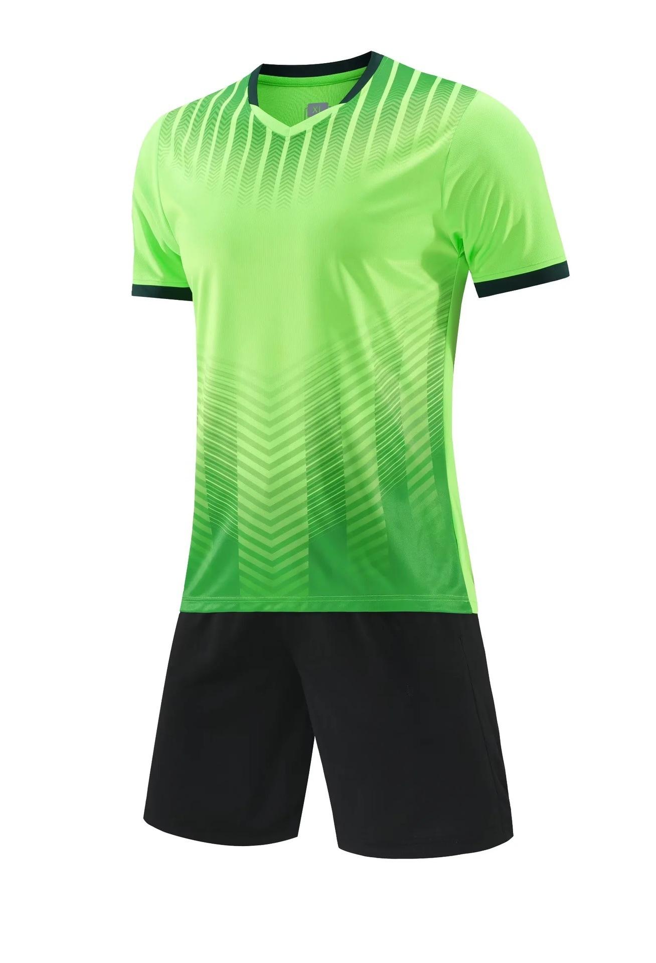 

Soccer Uniform Sports Suit Quick-Drying Breathable Kids Varsity Training Camp Uniform Camouflage Soccer Jersey 3XL【185-190】 фарби люмінесцентні зелений колір