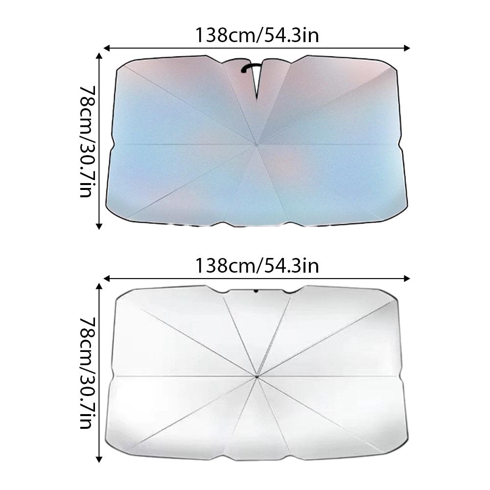 Car Sunshade, Car Windshield Sunshade Titanium Silver Retractable Thermal Insulation Sunshade