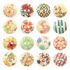 100 st blandade flerfärgade 2 hål träsömnadsknappar Scrapbooking 15mm knapp