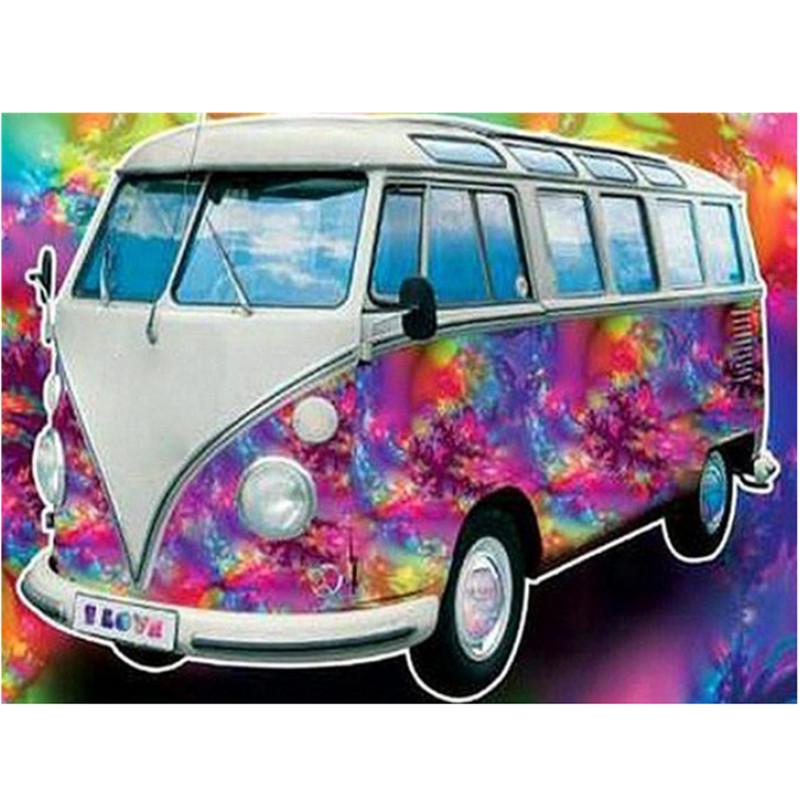 Vollständiges 5D-Diamantgemälde zum Selbermachen, quadratisch/rund, „Klassischer Oldtimer“, Diamant-Stickerei, Kreuzstich, Geschenk, Heimdekoration, Geschenk