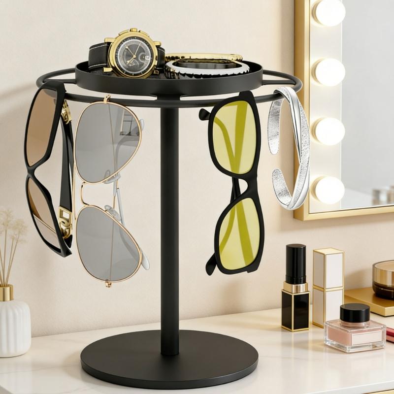 Sunglasses Organizers Storage 360° Rotating Eyeglass Holder Stand Eye Glass Display Rack for Dresser Desk Home Decors