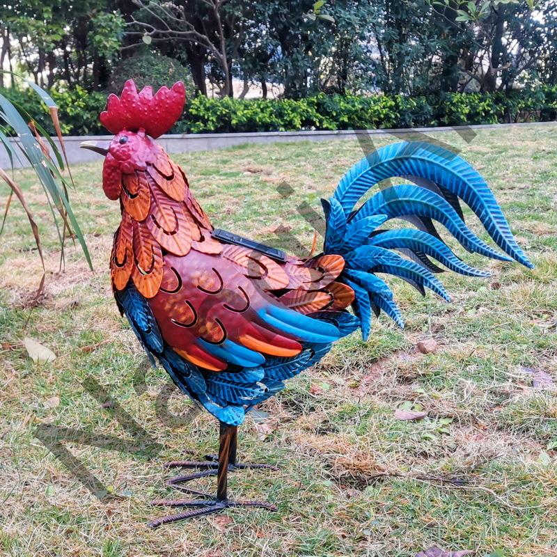 Custom Large Metal Rooster Wind Chime Outdoor Decorative Art