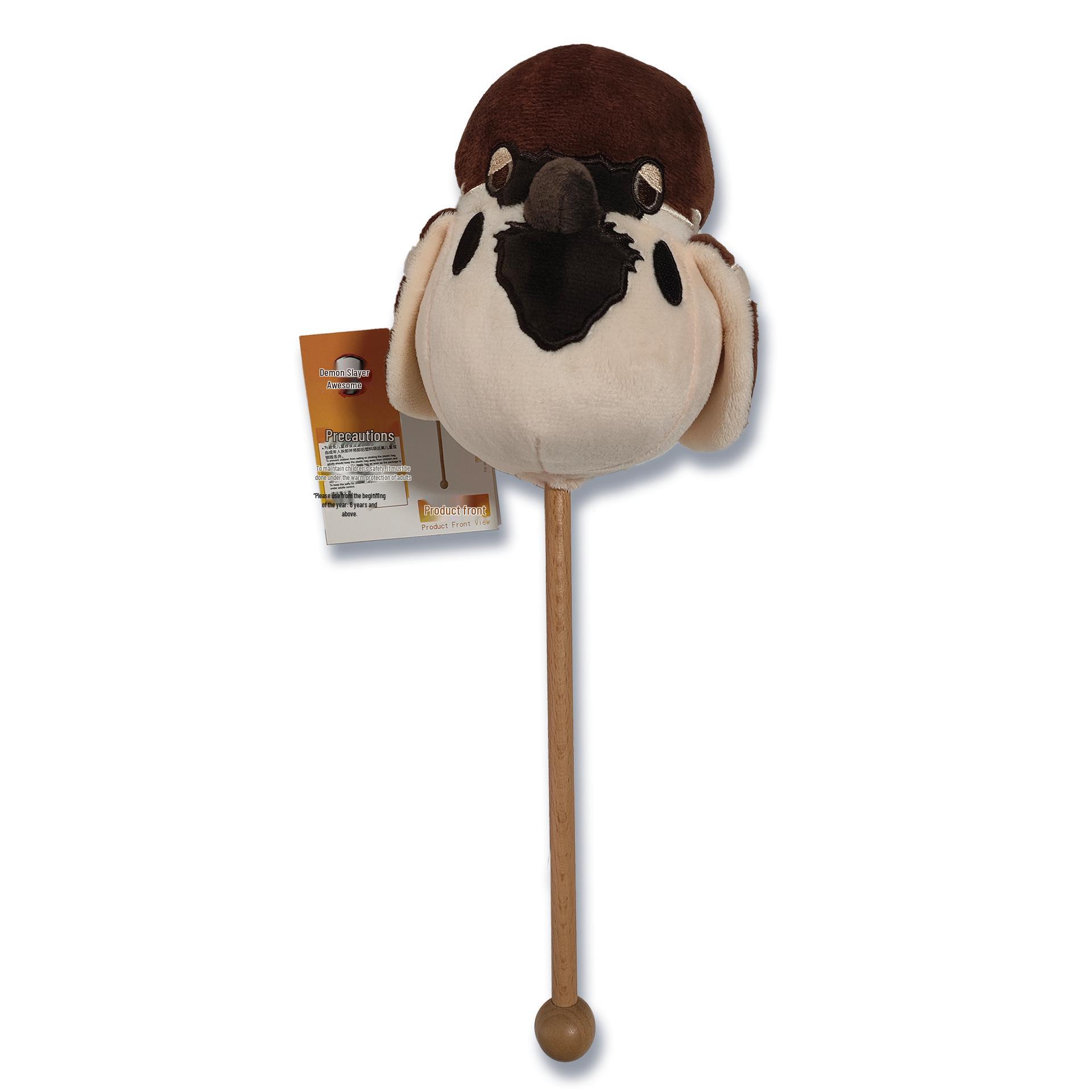 

Genuine Demon Slayer: Kimetsu no Yaiba Stress Relief Kasugai Crow Wooden Massage Hammer. 7.6*9cm