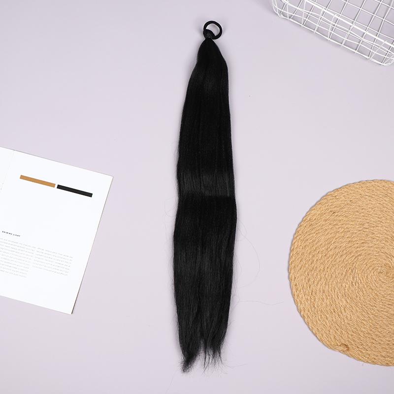 

Синтетические длинные прямые накладные хвосты с резинкой, сделай сам, плетеный хвост, аксессуары для волос на Хэллоуин