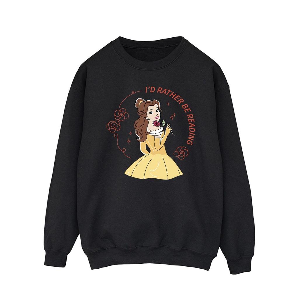 Disney Mens Beauty And The Beast I´d Rather Be Reading Sweatshirt