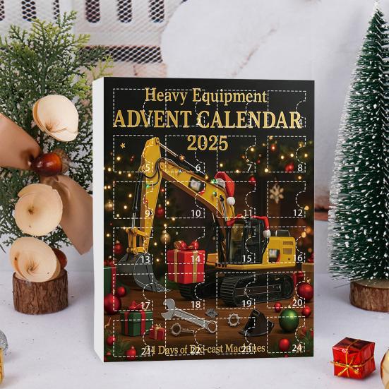 Rypadlo Adventní kalendář 2026 24 dní rypadlových vozidel Vzdělávání Zábava Vánoční přívěsek Sváteční odpočítávací dárek