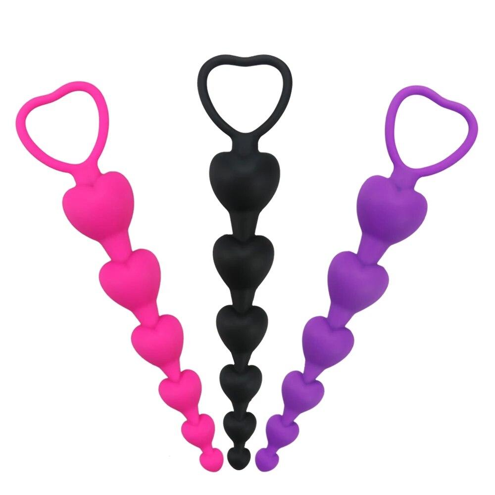Anal Plug Massager Vaginal Stimulator With Wearable Silicone Anal Beads Female Gay Sex Toys for Men Women Butt Pull Rings Sextoy