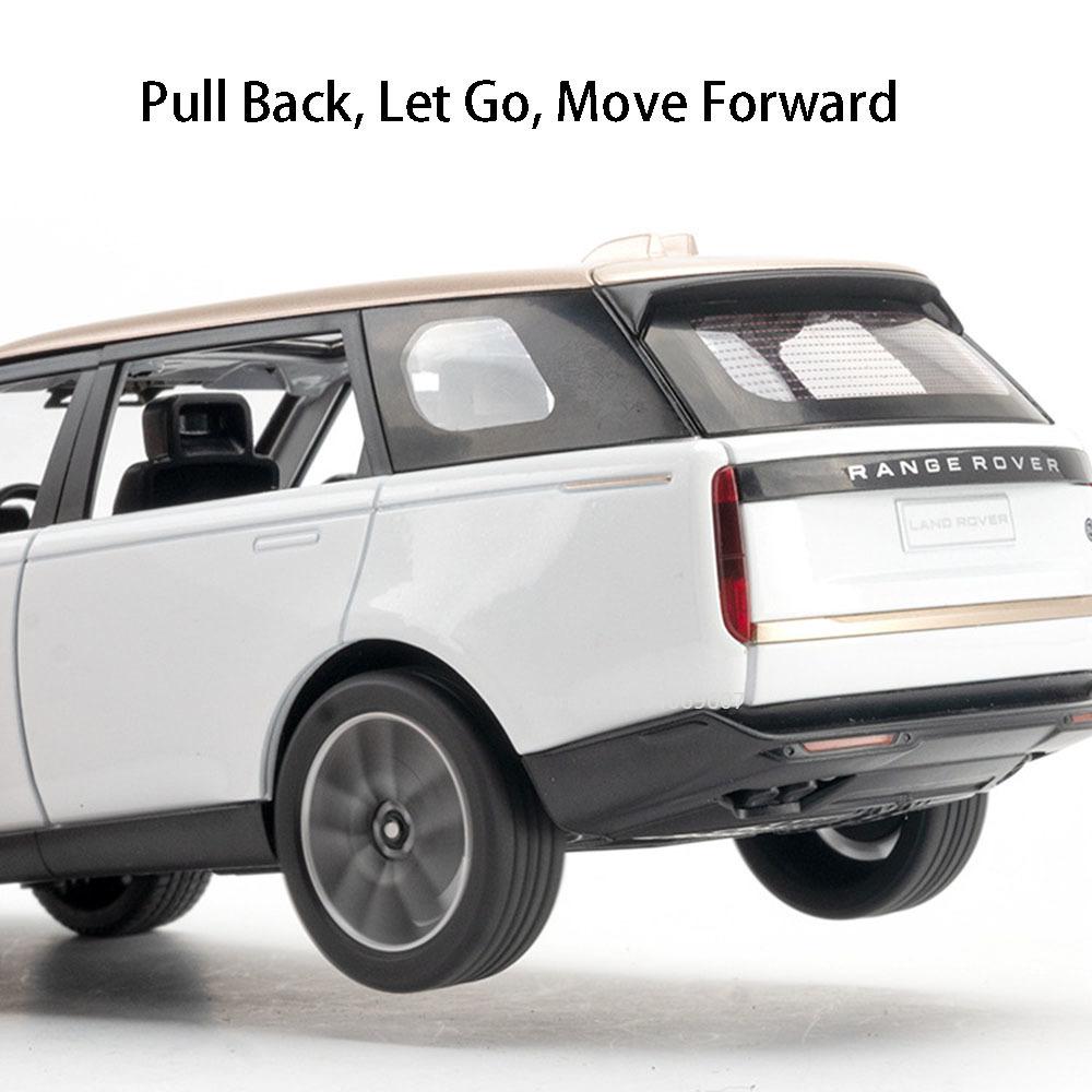 Scale 1:24 Land Rover Range Rover Car Model Toy Alloy Diecast Shock Absorption Sound Light Off-road Vehicles Models Boys Gifts