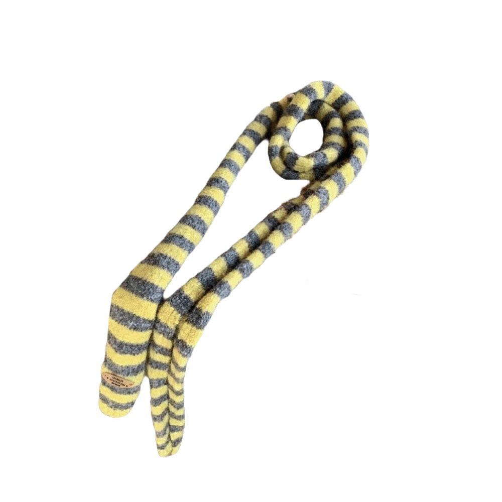Harajuku Striped Scarf Collocation Clothing Accessories Knitted Shawl Long Narrow Scarves Winter