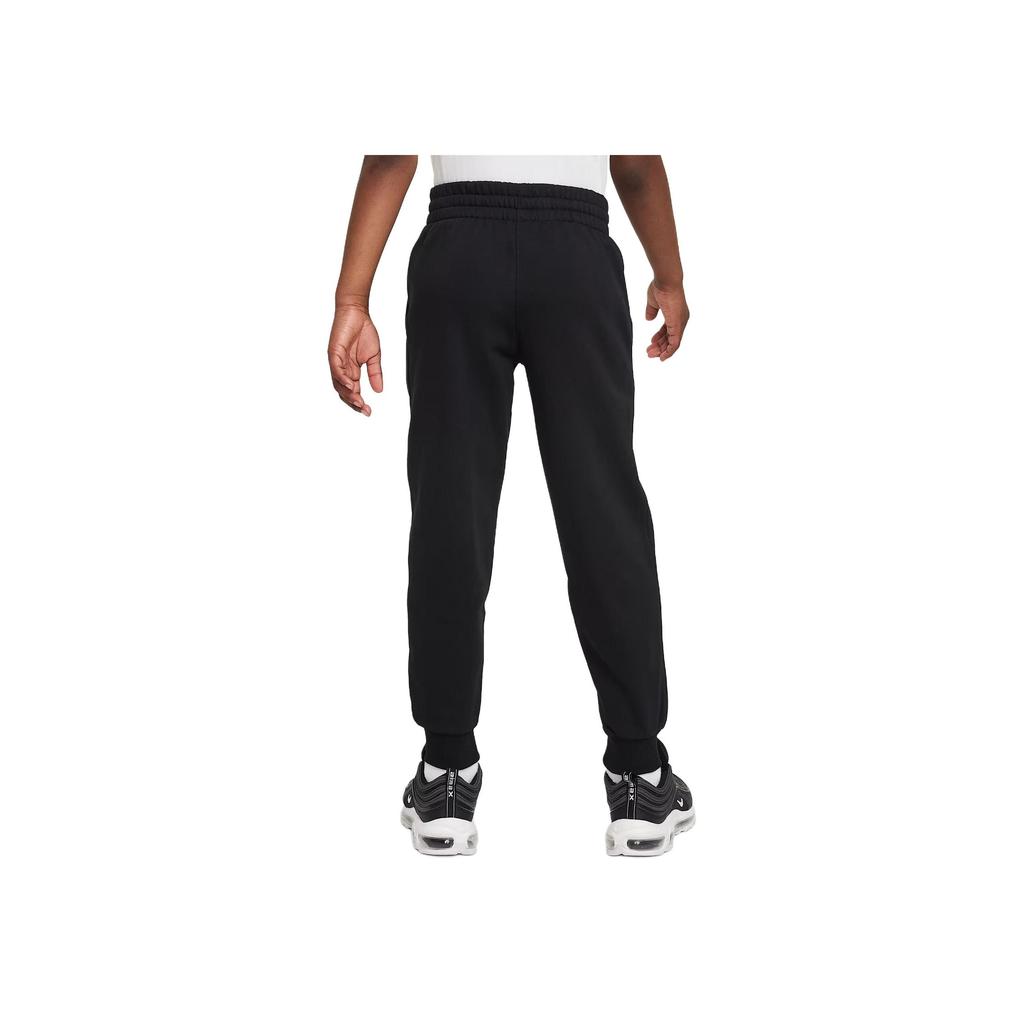Nike Kids Logo Print Running Fitness Training Comfortable Breathable Casual Knitted Sports Pants Kids Bottoms Black FD3019-010