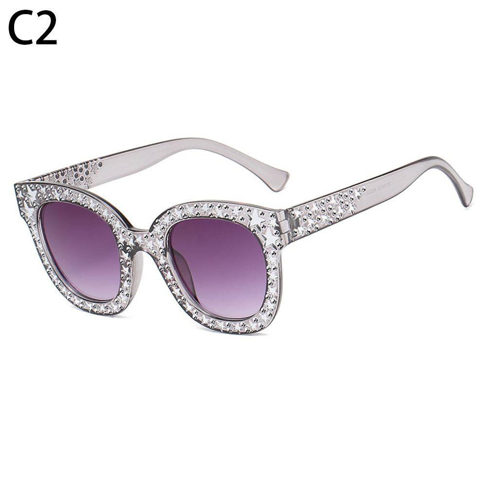 Occhiali da Sole da Donna con Montatura in Strass Diamante Protezione UV Occhiali da Sole Oversize Occhiali da Sole Quadrati da Donna