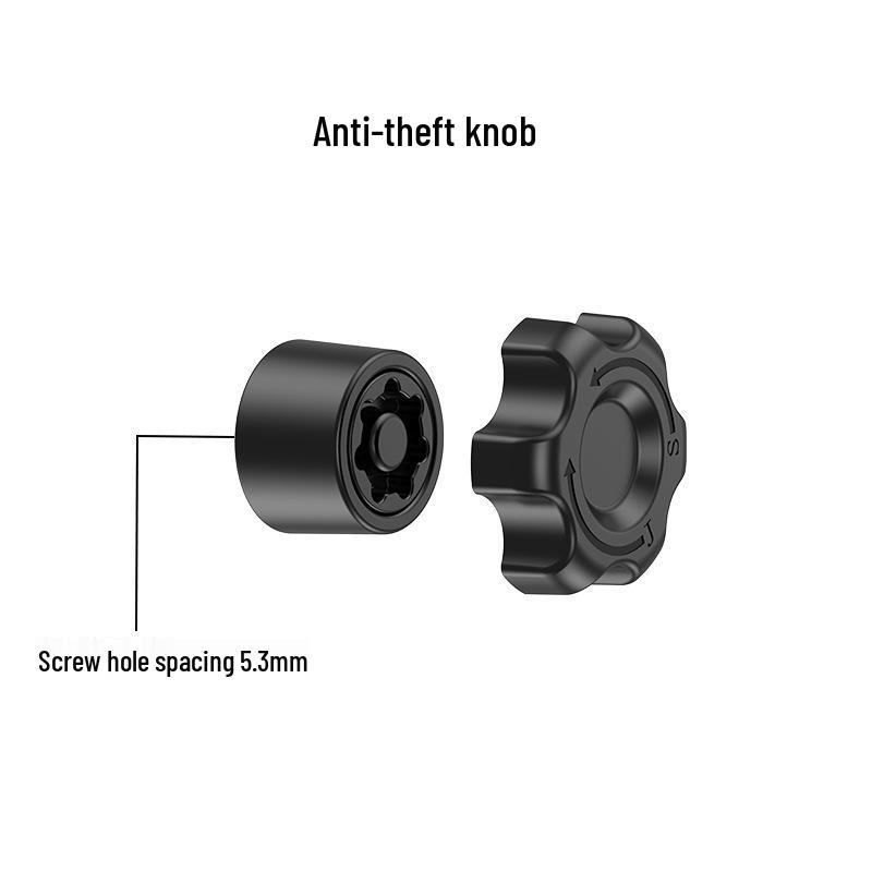 

Motorcycle Rearview Mirror Phone Holder with Crooked Ball Head and Handlebar Metal Bracket.