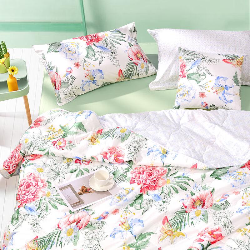 Fuanna Antibacterial Printed Seven-Hole Summer Comforter