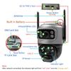 4G/WIFI Solar Security Camera, HD Dual-Lens PIR Motion Detection, Waterproof Night Vision Surveillance