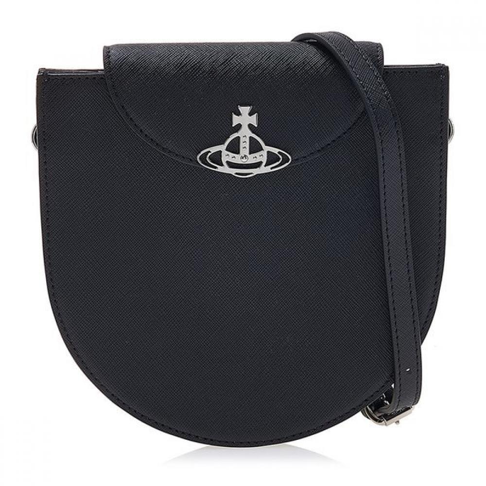 

Vivienne WeStwood Vivienne WeStwood Women S Saffiano Half Moon Saddle croSS Bag 43030094 L001n N402 ONE SIZE