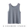 Women's 100% Cashmere U-neck Sleeveless Pullover Top