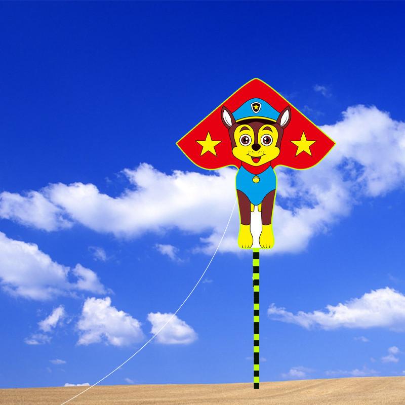 Triangular Cartoon Kite With Curved Edge For Children In Parks And Markets