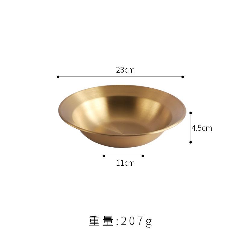 Korean Stainless Steel Crayfish Pot Thickened Straw Hat Round Plate Vegetable Plate Soup Plate Deep Plate Pasta Salad Plate