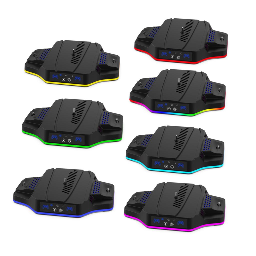 Wielofunkcyjna podstawa chłodząca z stacją dokującą do ładowania konsoli PS5 Slim