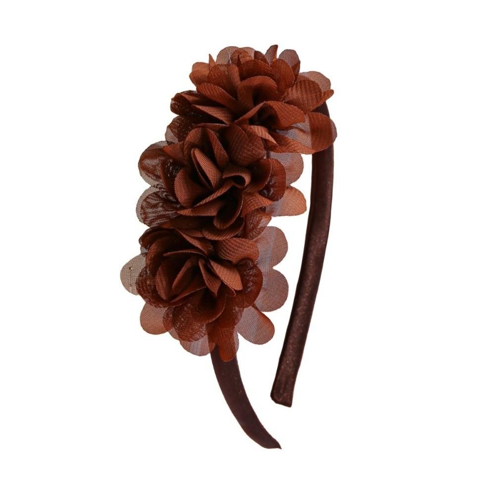 

Multi-Layers Hair Band Big Flower Girl Hair Hoop Fashion Accessory Hairband Children Gifts кофейный