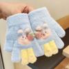 Plush Kids Knitted Gloves Cute Cartoon Windproof Gloves  for 1-5 Years Old