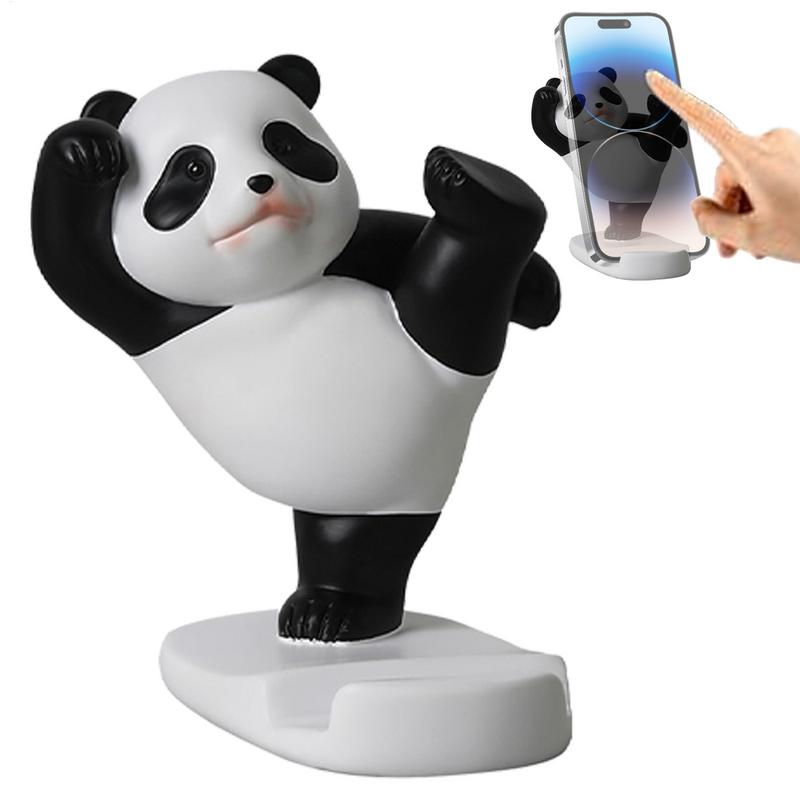 Cute Phone Holder for Desk Cartoon Desktop Phone Stand in Panda Shape Stable Non Slip Decorative Panda Desk Accessories Bracket