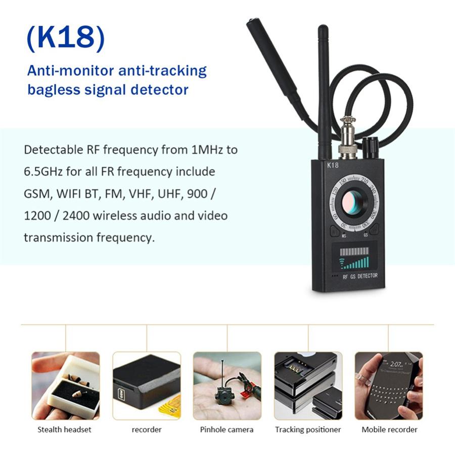 Anti Detektor Skjult Kamera Detektor RF Signal GPS Lydfinner Sporingsenhet Skanner