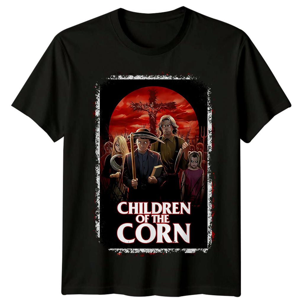 Children of the Corn (1984) Movie Poster Inspired 100% Cotton T-shirt Mens Tees Top Retro Film Tee Unisex
