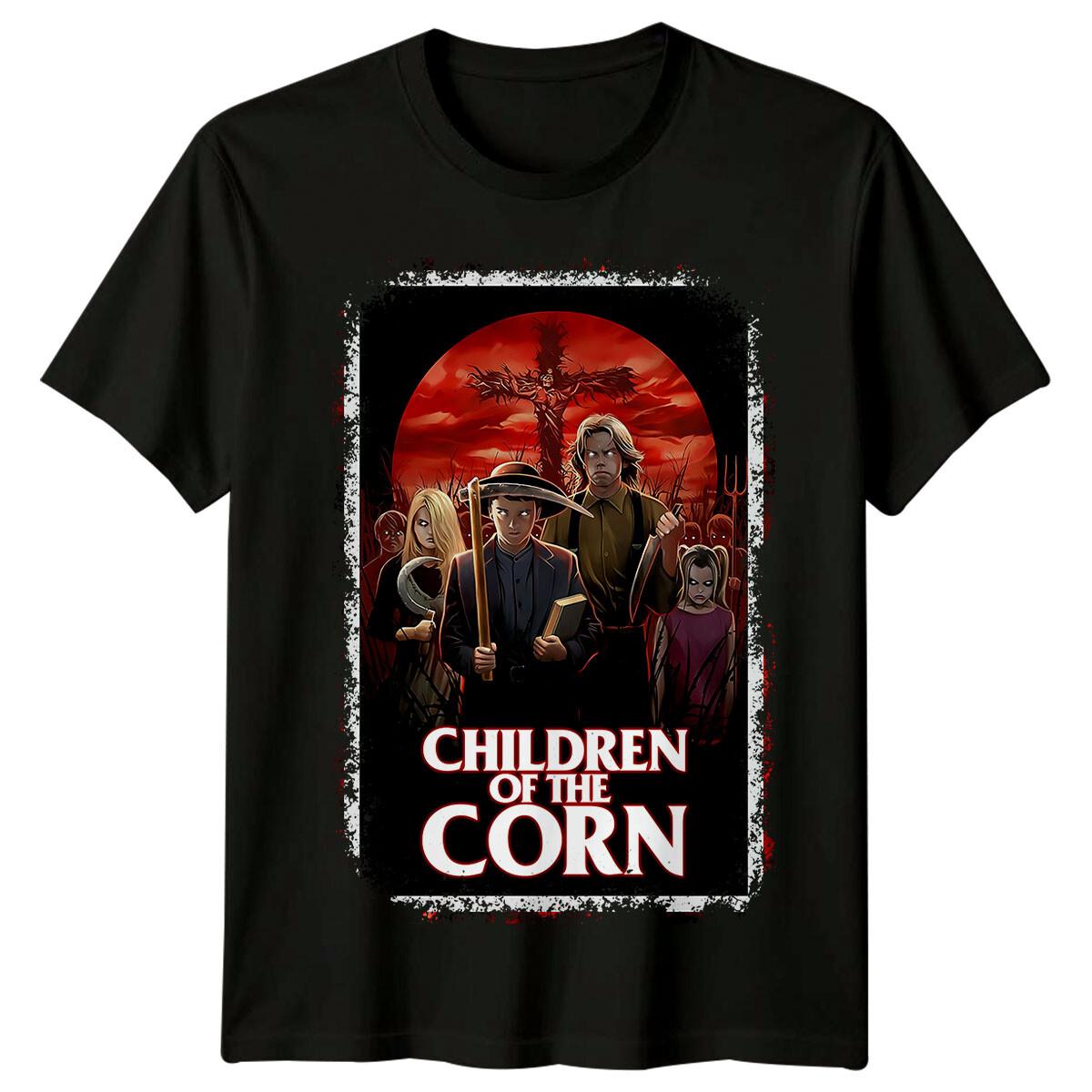 

Children of the Corn (1984) Movie Poster Inspired 100% Cotton T-shirt Mens Tees Top Retro Film Tee Unisex XL