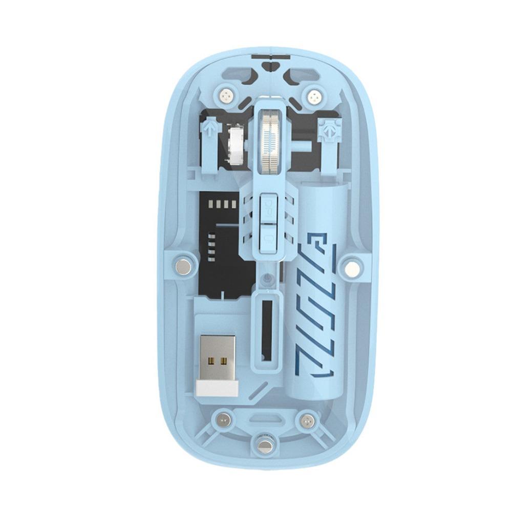 Bluetooth 2.4G Wireless Mouse Dual Mode Transparent Laptop Wireless Mouse Silent Rechargeable Rechargeable Mouse Laptop