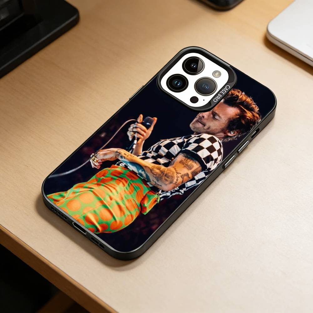 

D-H-HaRRy Music Styles Phone Case For iPhone 17,16,15,14,13,12,11 Plus,Pro Max,XS,Colorful Silver Phone case Funda Cover iPhone12