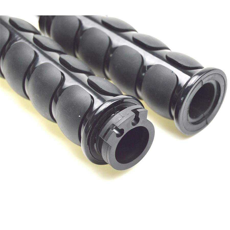 Pair 1" 25mm Universal Aluminum & Rubber Motorcycle Custom Handle Bar Hand Grips Throttle