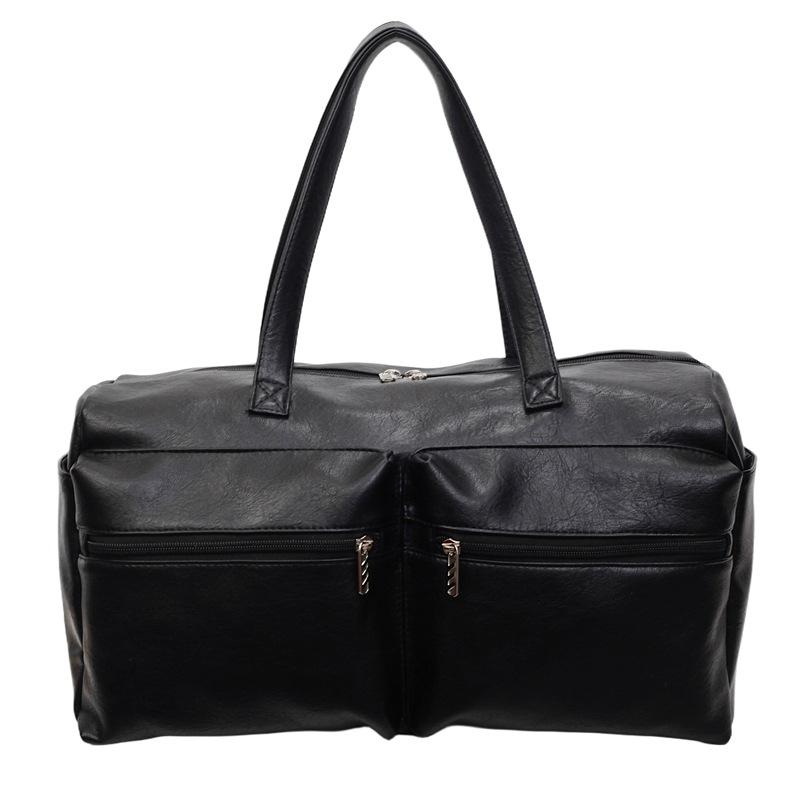 Textured retro large-capacity travel bag, new commuter handbag storage shoulder tote bag