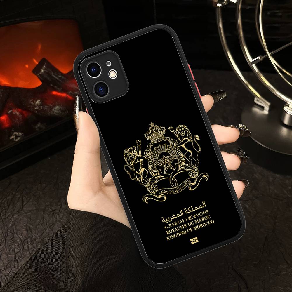 

Maroc M-Morocco Flag Matte Clear TPU Phone Cases For IPhone 16 15 14 13 12 11 Pro Max X XS Max Cover iphone 14