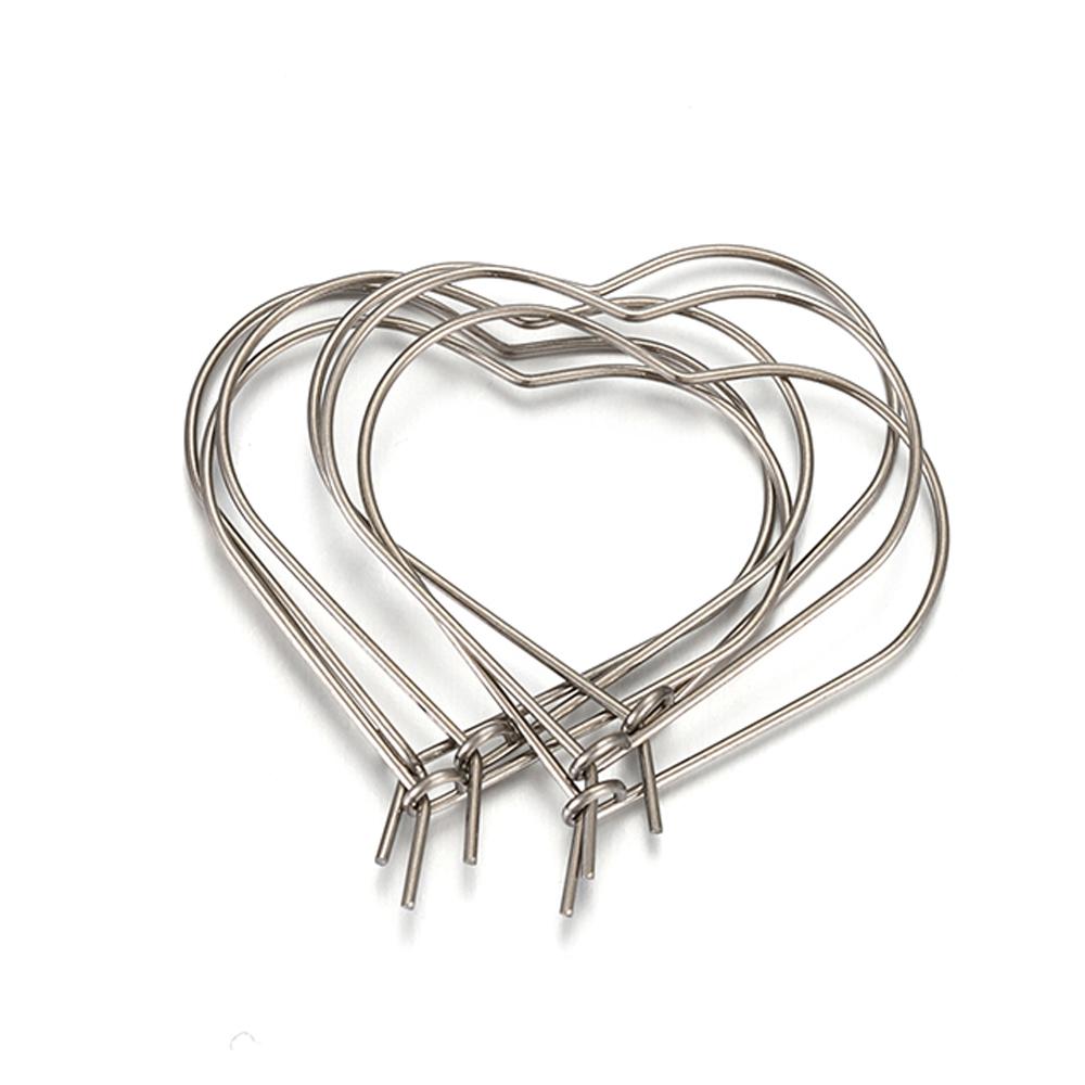 20pcs Stainless Steel Star Love Heart Earrings Pendants Wire Loop Hoops Gold Dangle Drop Earring DIY Jewelry Making Accessories