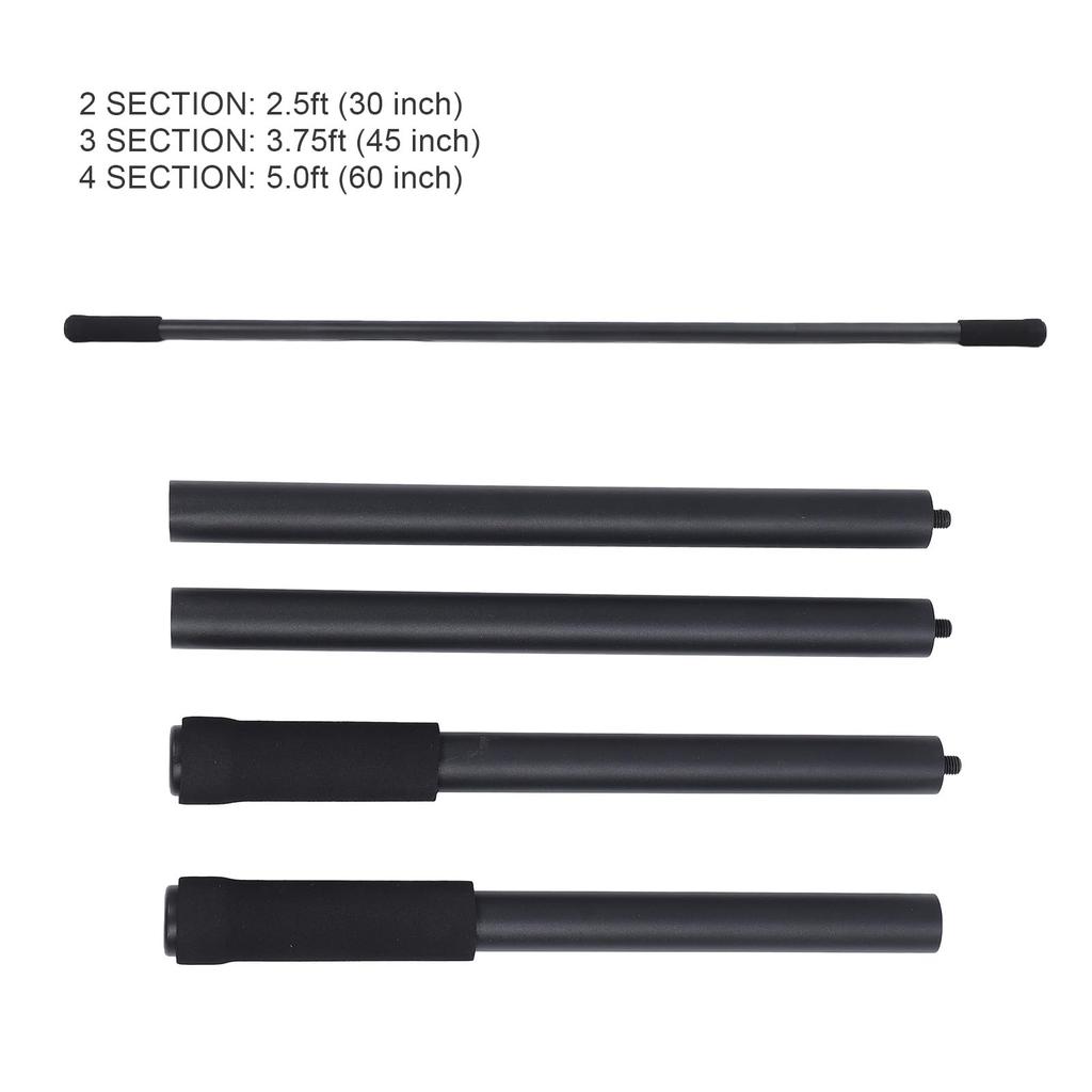 Yoga Stick, 60-inch Adjustable Stretching Stick for Mobility, Flexibility, and Balance, Heavy-Duty Steel Versatile Exercise Stick with 4 Steel Rods an