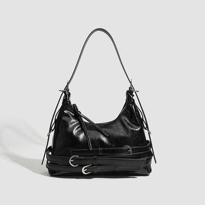 Retro Commuter Bag Spice Chic Motorcycle Underarm Bag Stylish All-in-one Shoulder Bag