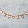 7Pcs Rabbit Triangle Hanging Linen Flags Banner Bunting for Baby Birthday Party Decor