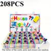 208pcs Magnetic Spelling Set Teaching Tool, Helpful for Teaching and Intellectual Development, Language Learning Teaching Aids