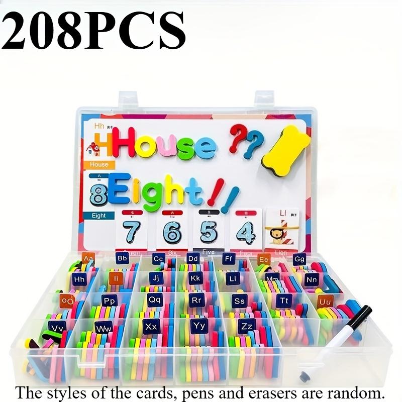 208pcs Magnetic Spelling Set Teaching Tool, Helpful for Teaching and Intellectual Development, Language Learning Teaching Aids