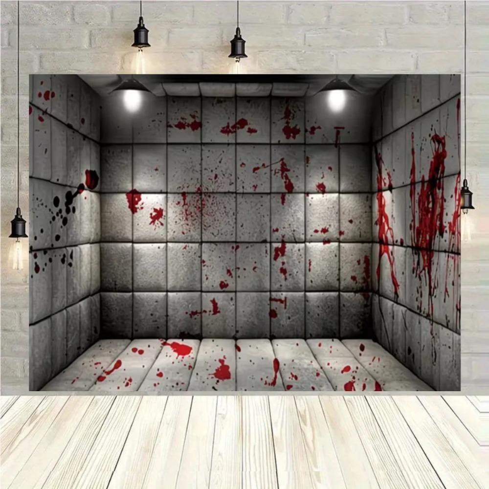 Bloody Halloween Zombie Horror Hospital Theme Banner Background, Halloween Party, Home Decoration Photography Background Cloth887