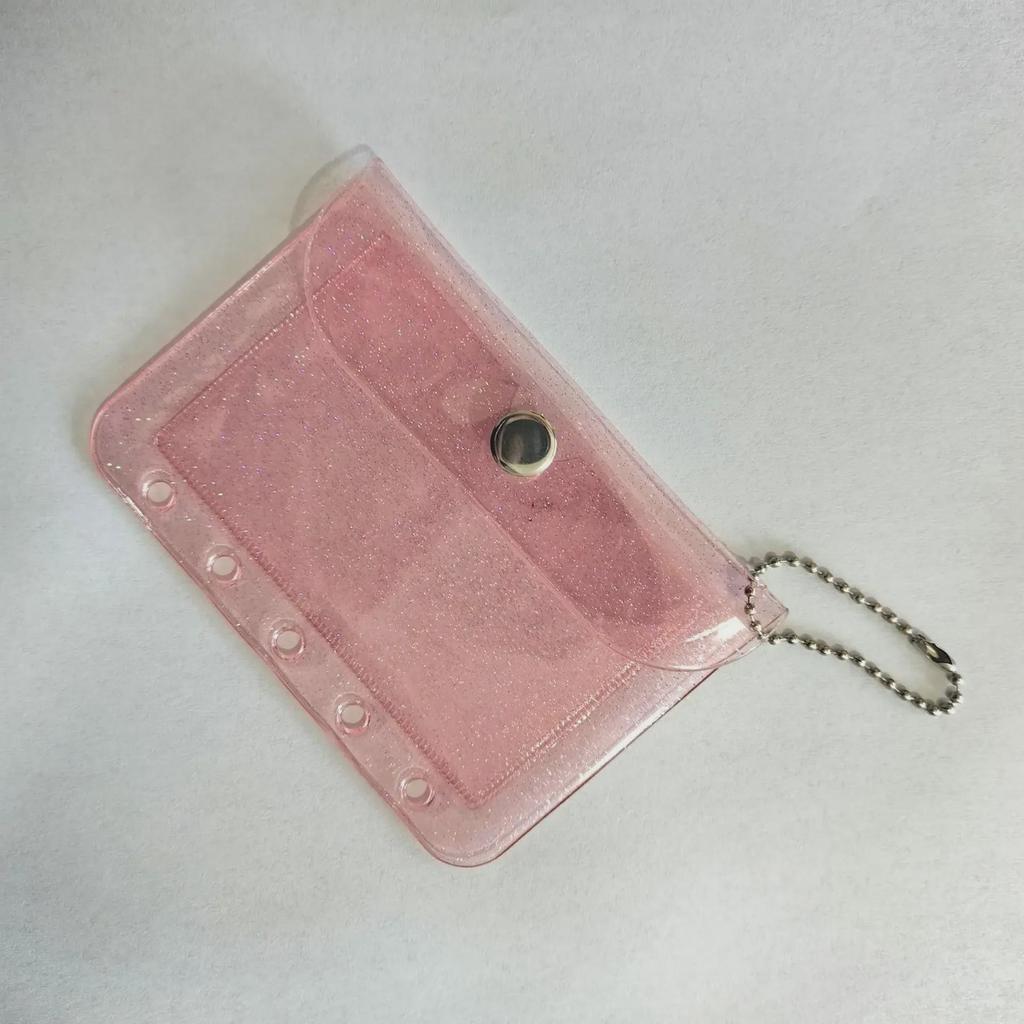 PVC Glitter Transparent A7/M5 Loose-Leaf Notebook & Storage Set