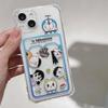 Blue Cartoon Card Insertable Apple iPhone Case for 13/14/12Pro, XR/XsMax, and 15.