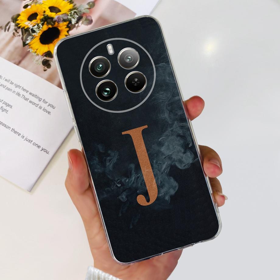 For OPPO Realme 12 Pro Plus Clear Transparent Soft TPU Silicone Case Cover for Realme 12Pro 12 Pro+ Phone Shell Nickname Letter