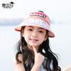 1134 Children's Sunscreen Hat Summer Outdoor Visor Hat Boys and Girls Big Brim Cute Rabbit Empty Top Sun Hat