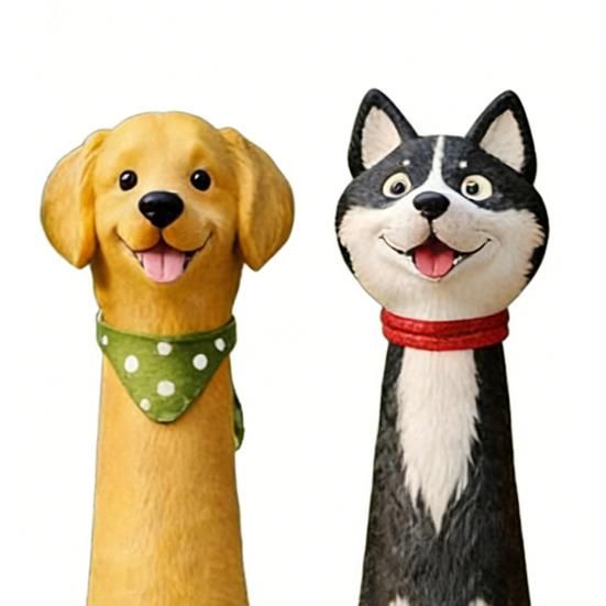 Handcrafted Quirky Dog Vase Whimsical Resin Dog-Shaped Flower Vase for Desk Bookshelf Indoor Outdoor Home Garden Decor