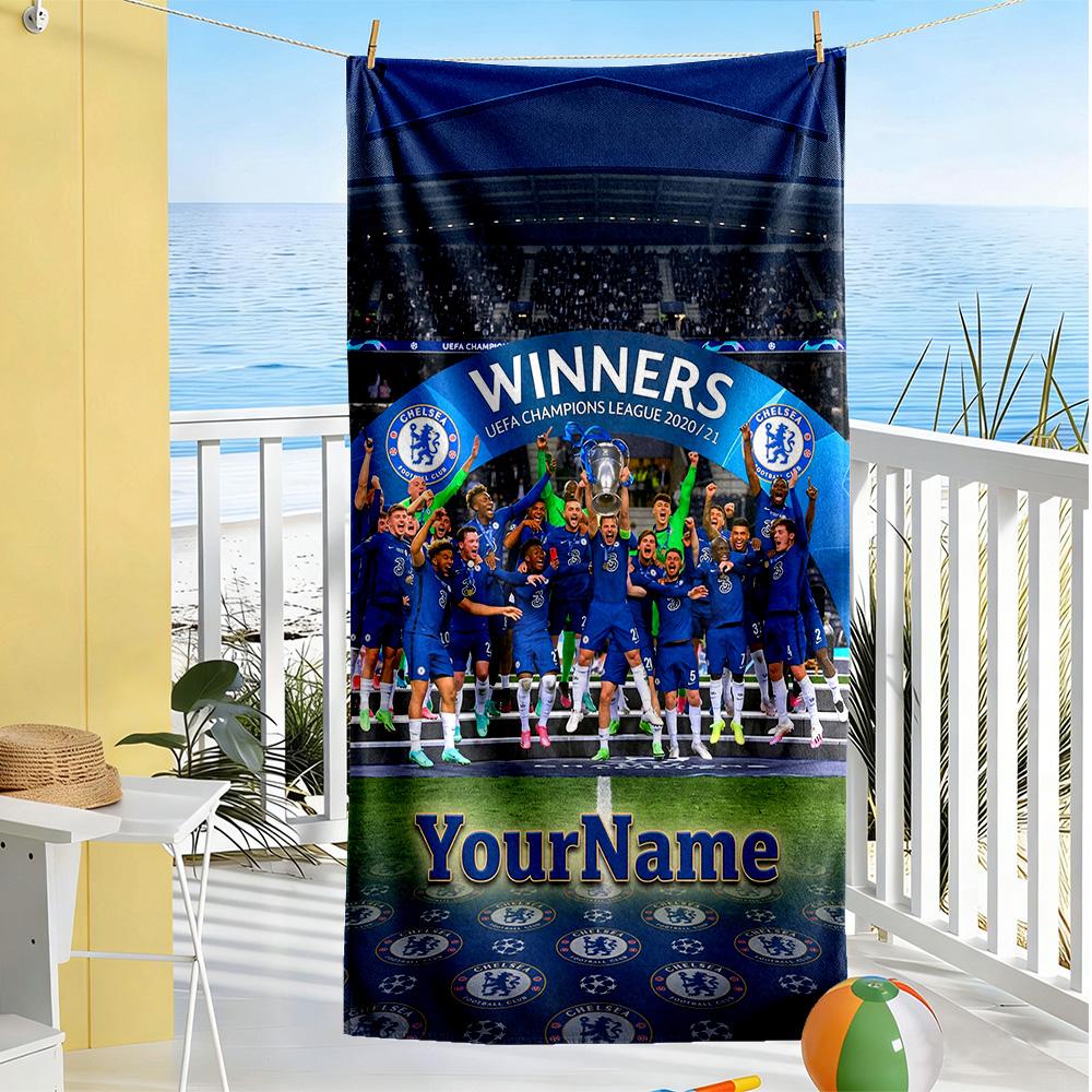 Chelsea Customized Name Beach Towel Super Soft Microfiber Quickdry Fabric Perfect for Traveling Yoga Camping and Swimming